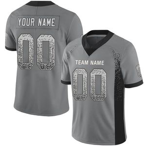Venta al por mayor: Nueva camiseta sin mangas de cuello redondo con bolsillo, estilo casual liso y holgado, para hombre y mujer, 100% poliéster, diseño de fútbol americano. - Product Image 4