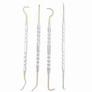 Nouveau style – Kit de détartreur dentaire 4 pièces en acier inoxydable pour une élimination efficace de la plaque dentaire avec 2 ans de garantie - Product Image 1