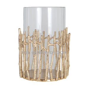 Support de bougie en or de luxe fait à la main, porte-bougie votif avec verre transparent, idéal pour la décoration de Noël, restaurant, prix de gros - Product Image 6