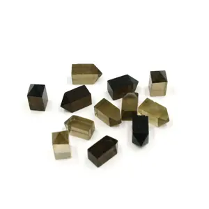 Hot selling gemstone smoky quartz bullet shape loose beads pencil point crystal tower shape drill gemstone supply wholesale lot