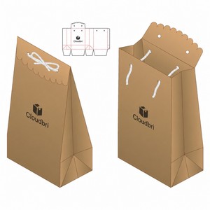 Cajas de Correo Corrugadas de Color Blanco con Diseño Personalizado Cloudbri, Caja Plegable Corrugada con Bolsa de Papel - Product Image 1