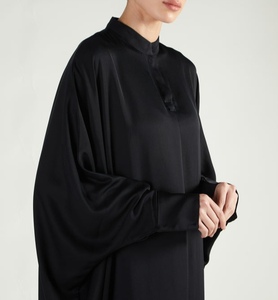 Wholesale Modest Dubai Beaded Sequined Long Sleeve <b>Abaya</b> Muslim Traditional Handmade <b>Wedding</b> Women Polyester Breathable V Neck - Product Image 6