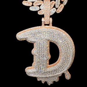 Colgante Premium de Hip Hop Totalmente Cubierto de Piedras, Plata 925, Moissanita Claridad VVS, Unisex, Bañado en Oro, 3 Pulgadas, Oferta Especial - Product Image 6