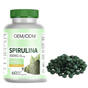 Spirulina-Tabletten 60 Stück für tägliche Ernährung und antioxidative Unterstützung mit nährstoffreichen blaugrünemigen Algen, Großhandelslieferant - Product Image 1