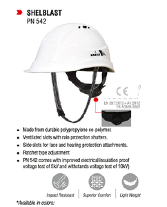 Casco de Seguridad para Aplicaciones Aeroespaciales con Visera Protectora, Ajuste Tipo Trinquete y Ventiladores - Product Image 2
