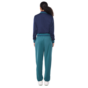 Women Full Zip Turn <b>Down</b> Collar Tracksuit With Drawstring <b>Trousers</b> Contrast Panel Pockets Relaxed Wholesale Custom Two Piece Set - Product Image 2