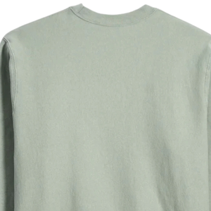 เสื้อสเวตเชิ้ตคอกลมผ้าฟลีซทรงหลวมสำหรับผู้ชาย สีเขียวอมเทา เนื้อนุ่ม อุ่นสบาย สวมใส่สบายๆ แขนยาว พรีเมียม ใส่สบายสำหรับฤดูใบไม้ร่วง - Product Image 5