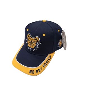 หมวกเบสบอล North Carolina A&T Aggies ปรับขนาดได้ สีน้ำเงินกรมท่า หมวกแฟนกีฬามหาวิทยาลัย ปักโลโก้มหาวิทยาลัย สำหรับวันแข่งขันแบบสบายๆ - Product Image 2