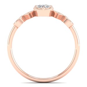 REYES แหวนมอยซาไนต์เงินแท้ 925 ที่ได้รับการรับรองจาก GRA แหวนแต่งงานสุดหรู เครื่องประดับชั้นดี ของขวัญวันเกิดสำหรับผู้หญิง - Product Image 4