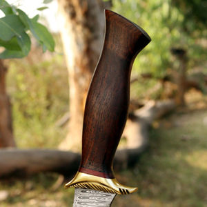 Cuchillo de Caza de Acero Inoxidable de Alta Calidad, Hecho a Mano, Plano, Multiusos, para Exteriores y Camping, con Funda, OEM Personalizable, Venta al Por Mayor - Product Image 5