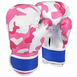 Adults Printed Logo for Martial Arts Training Boxing Gloves Cheap Price Durable Synthetic Leather Punching Gloves - Product Image 1