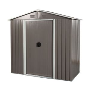 Casetta da Giardino in Metallo 8x4 Piedi, Resistente alle Intemperie e Durevole, Soluzione per Stoccaggio Esterno - Product Image 5