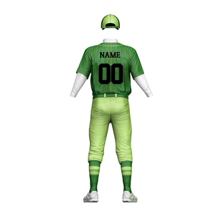 Camiseta de Béisbol a Rayas Verdes para Hombre, Manga Corta, Cierre de Botones, Transpirable, Corte Regular, Ropa Deportiva para Todas las Temporadas - Product Image 5