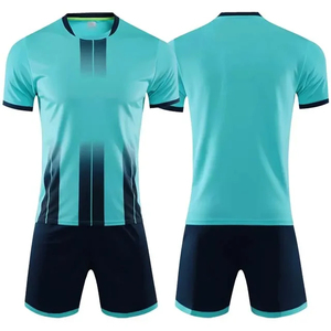 Men's Blue Yellow Gradient Soccer Jersey Short Sleeve Moisture Wicking Polyester Uniform All Seasons <b>Athletic</b> Fit - Product Image 2