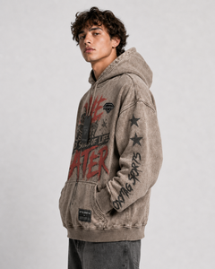 เสื้อฮู้ดดี้โอเวอร์ไซส์สไตล์วินเทจพิมพ์ลายกราฟิกสำหรับผู้ชาย เสื้อสตรีทแวร์ผ้าฝ้ายฟลีซพิมพ์ลายแฟชั่นแนวอเมริกัน - Product Image 2