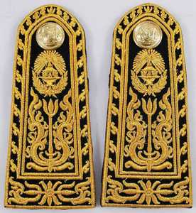 Custom Shoulder Badge Epaulettes Embroidered Rank Boards Personalized Uniform Shoulder Marks with Gold <b>Silver</b> Braid - Product Image 4