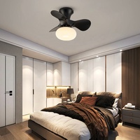 Ventilateur de plafond encastré avec lumière, chambre à coucher, bureau, luminaire décoratif de plafond, ventilateur de plafond avec lumière LED et télécommande