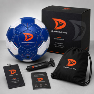 Ballon de football en cuir PU à 32 panneaux, taille 5, avec logo personnalisé OEM, cousu à la machine, pour entraînement professionnel et matchs - Product Image 2