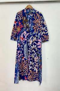 ชุดเดรสผ้าฝ้ายลายดอกโบโฮสำหรับผู้หญิง: ชุดลำลองทำมือ - Product Image 5