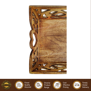 Bandeja de Servir Rectangular de Madera Natural 100% Hecha a Mano, Diseño Único y Calidad Premium para Restaurantes y Hoteles - Product Image 6