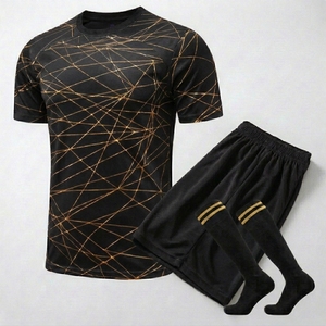 ชุดยูนิฟอร์มฟุตบอลทีมแบบกำหนดเอง เป็นมิตรกับสิ่งแวดล้อม ป้องกันแบคทีเรีย ผลิตจากโพลีเอสเตอร์ 100% สวมใส่สบาย ระบายอากาศได้ดี มีไซส์พลัส - Product Image 3