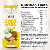 Lait protéiné à la noix de coco et à la vanille 280ml 20g de protéines Fabricant de boissons OEM ODM Marque privée