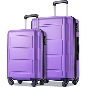 2 pezzi ABS leggero Spinner ruota Set 20 pollici + 28 pollici TSA serratura valigia espandibile - Product Image 1