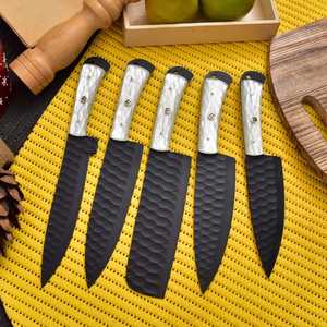 Juego de Cuchillos de Chef de Acero Inoxidable Premium con Diseño de Mango Rezan para Cocina Casera, Preparación de Alimentos - Product Image 3