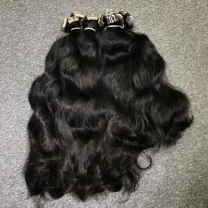 Venta al por mayor de extensiones de cabello humano vietnamita virgen real sin procesar de grueso a extremo recto cinta en color más oscuro solamente - Product Image 6
