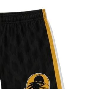 Shorts de lacrosse unisexe noir et or en polyester, coupe athlétique légère, vêtements de sport d'équipe, tenue d'entraînement - Product Image 4