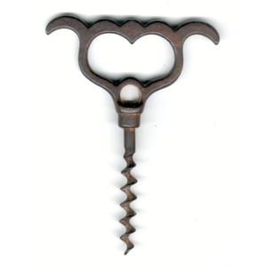 Sacacorchos de Vino de Hierro Forjado a Mano Estilo Medieval Rústico con Mango de Lazo Vintage - Product Image 5