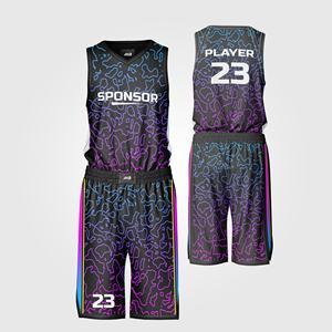 Conjunto de camisetas y pantalones cortos de baloncesto con impresión por sublimación completa personalizada, UNIFORMES DE EQUIPO personalizados de talla grande, ropa deportiva OEM con bajo MOQ - Product Image 1