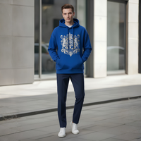 Sudaderas con Capucha de Forro Polar Ecológicas con Logotipo Personalizado OEM, Unisex, Vintage, Extra Grandes, Antiarrugas, Impresas con Serigrafía en Poliéster/Algodón