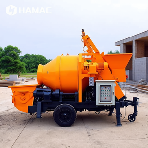 Mini bétonnière mobile Hamac 18m³/h, électrique ou diesel, portable avec pompe, montée sur remorque - Product Image 3