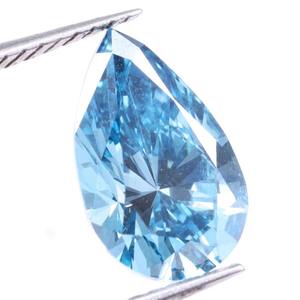 เพชรทรงลูกแพร์สีฟ้าแฟนซี 1.00 กะรัต เพาะเลี้ยงในห้องปฏิบัติการ สำหรับทำต่างหู ได้รับการรับรองจาก IGI มีเพชรเม็ดเดี่ยวทุกขนาดให้เลือก - Product Image 6