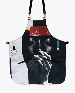 Cape de coiffure à imprimé artistique, bretelles réglables avec poches zippées, design unisexe - Product Image 5