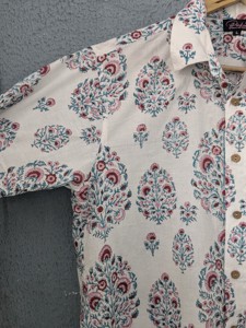 Men's <b>Short</b> <b>Sleeve</b> Printed Paisley Pattern Organic Cotton Woven Beach Shirt Turn-down Collar Summer Breathable - Product Image 6