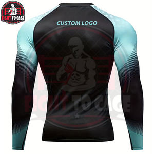 Camiseta de compresión de manga larga para adultos, diseño sublimado, calidad premium para fitness, MMA, BJJ, entrenamiento de combate, impresión digital, secado rápido. - Product Image 2