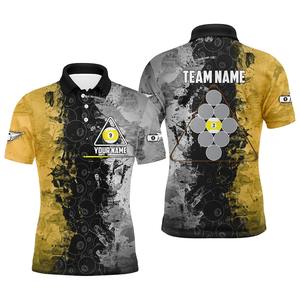 Camiseta de Billar de Manga Corta para Hombre, Tejido Híbrido de Secado Rápido, Mezcla Premium de Poliéster y Algodón, Ropa Deportiva Sólida, Diseño Personalizable, Alta Calidad - Product Image 6