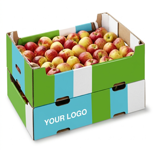 Recyclable Paperboard <b>Fruit</b> Vegetable Packaging <b>Box</b> Custom Flexographic Digital Printing Shipping <b>Box</b> Agriculture Carton Tray - Product Image 3
