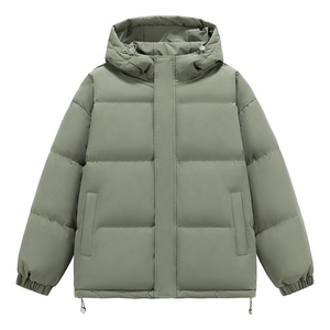 Vestes matelassées personnalisées Getro Sports avec fermeture éclair sur le devant pour hommes, mode d'hiver, légères, rembourrées en polyester, à capuche, coupe-vent - Product Image 3