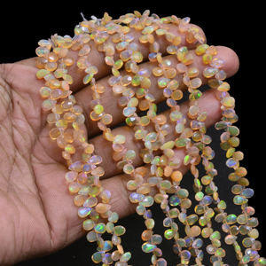 Cuentas de Ópalo Naranja Natural Premium Hechas a Mano, Facetadas en Forma de Pera, para Joyería, Cuentas de Piedras Preciosas para Diseño de Pulseras y Collares, Tercera Marca - Product Image 3