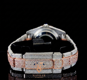 Most Selling Designer 925 Silver VVS Moissanite Diamond Luxury <b>Watch</b> for Wedding Groom Available at Affordable Price - Product Image 5