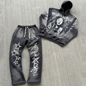Ensemble survêtement décontracté rose personnalisé avec sweat à capuche zippé et pantalon de jogging en mélange de coton léger, écologique, style streetwear, avec logo et couleur personnalisables - Product Image 1