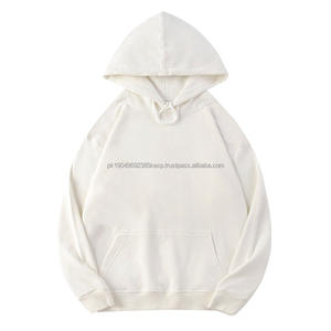 Custom LOGO Solid Color 100% Cotton <b>Hoodies</b> 350g Loose Autumn and Winter Thickened Sweatshirt Unisex <b>Couple</b> Wear Is Versatile - Product Image 2