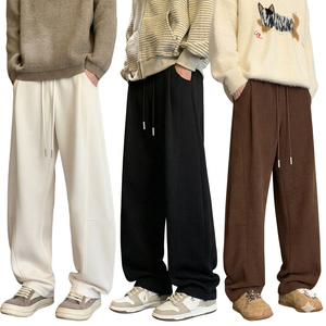 Pantalones Deportivos Casuales para Hombre, Estilo Americano, Corte Curvo, Tejido Grueso, con Logotipo Bordado Personalizado OEM, Precio de Fábrica China Bangladesh - Product Image 1
