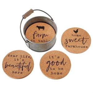 Ensemble de sous-verres en bois de style bohème, ronds, couleur personnalisée, écologiques, fournitures pour hôtels et restaurants, articles cadeaux - Product Image 5