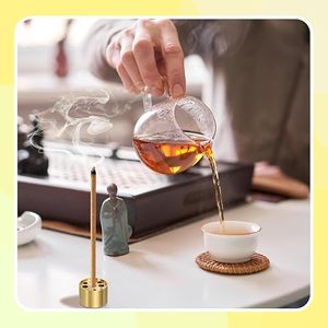 Brass <b>Incense</b> <b>Burner</b> <b>Holder</b> 1.92cm Diameter 2Pcs Aromatherapy Stick Stand for Aromatic Use All Season - Product Image 2