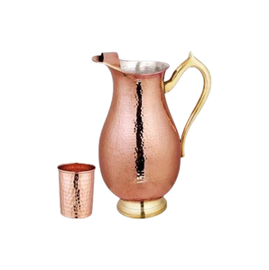 Carafe en cuivre durable la plus vendue, grande capacité pour fêtes, eau chaude/froide, vin, jus, thé glacé, design classique - Product Image 5