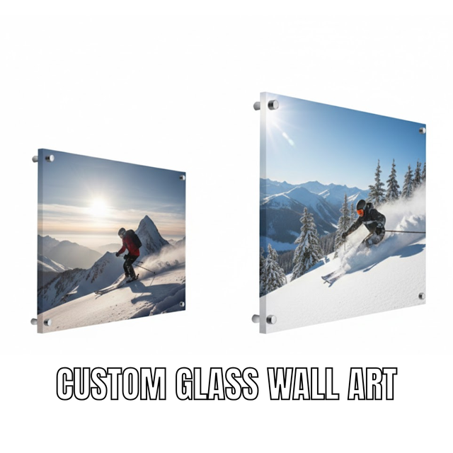 Custom Glass Wall Art Decorative Tempered Glass Wall Painting for Home Hotel Restaurant Shop Decoration